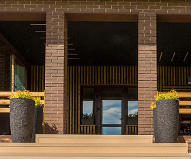 Кашпо Concretika Colonna 20x20x120 Black Max