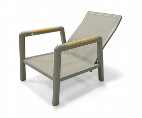 Бари кресло, каркас алюминий, цвет светло-серый