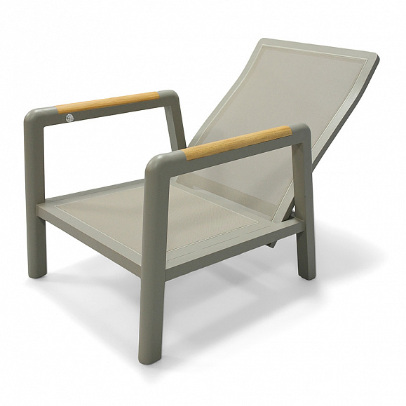 Бари кресло, каркас алюминий, цвет светло-серый фото 2