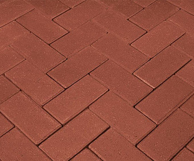 Тротуарная клинкерная брусчатка Penter rot с фаской, 200x100x52 мм