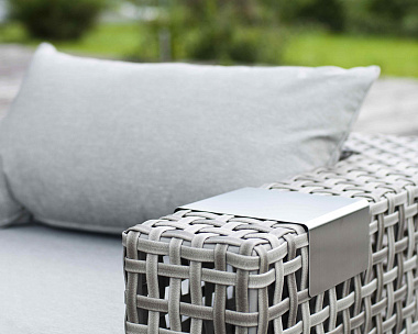 Лаунж-Зона Тито 4SIS из искусственного ротанга, цвет серый