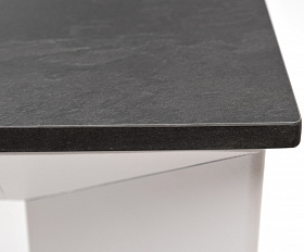 Венето обеденный стол из HPL 90х90см, цвет серый гранит, каркас белый