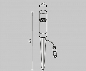 Ландшафтный светильник Glide Maytoni O437FL-01GF1 цвет Графит