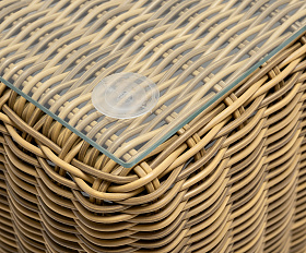 Боно журнальный столик из искусственного ротанга, цвет соломенный