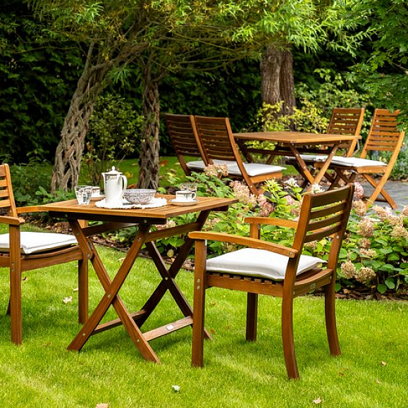 Кофейный комплект из акации КАРО с высоким столом Joygarden фото 6