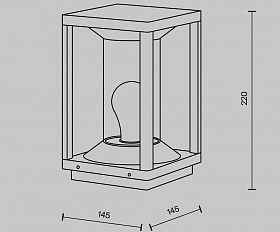 Ландшафтный светильник Cell Maytoni O452FL-01GF цвет Графит