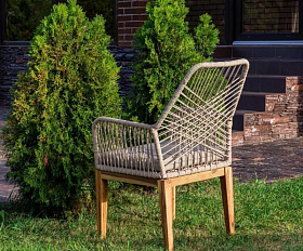 Обеденное кресло Chloe Royal Family из дерева, цвет бежевый