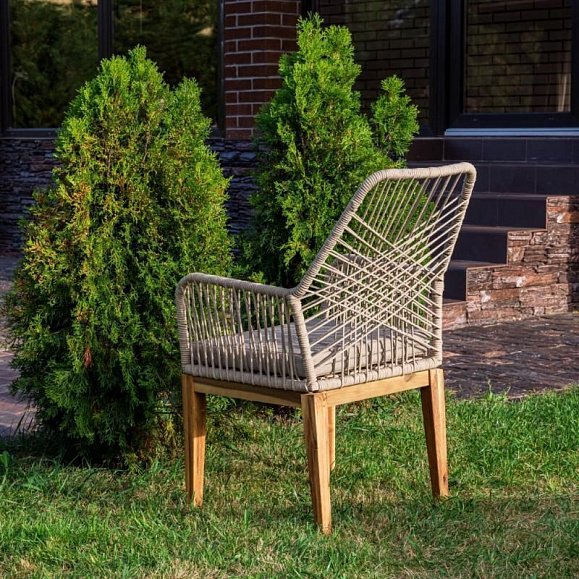 Обеденное кресло Chloe Royal Family из дерева, цвет бежевый фото 4