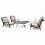 Комплект лаунж мебели Malmo Brafritid с 3-х местным диваном,антрацит/светло-серый, алюминий