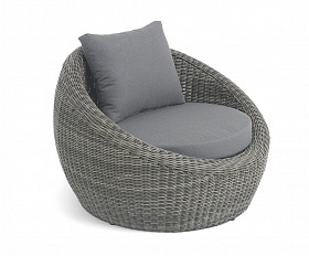 Барселона кресло из искусственного ротанга, цвет графит