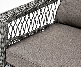 Кресло Гранд Латте 4SIS из искусственного ротанга, цвет графит