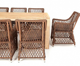 Обеденная группа Витория 4SIS из искусственного ротанга, цвет коричневый