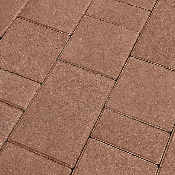 Тротуарная плитка Koldiz Ривьера 50 мм Моно Бордовый фото 1