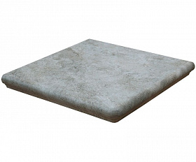 Клинкерная угловая ступень флорентинер Interbau Abell Серебристо-серый 274, 320*320*9,5 мм