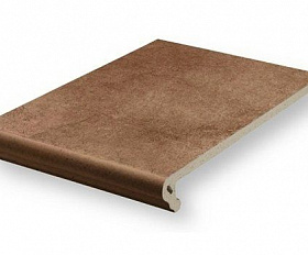 Клинкерная ступень флорентинер Stroeher Keraplatte Aera T 712 marone, 340х294х12 мм