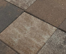 Тротуарная плитка Нобетек Квадрат 1К5ф 400x400x50 Колормикс №26 Орех