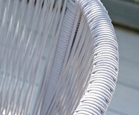 Плетеный стул Марсель 4SIS из роупа (веревки), цвет светло-серый, каркас темно-серый