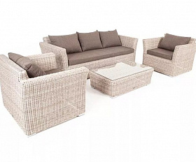 Лаунж-зона Капучино 4SIS из искусственного ротанга, цвет бежевый