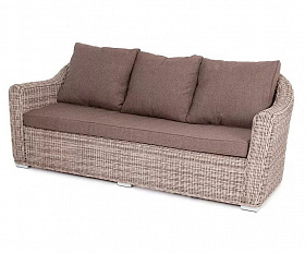 Диван трехместный Фабриция 4SIS из искусственного ротанга, цвет серый