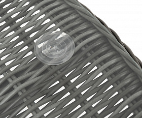 Эспрессо плетеный круглый стол, диаметр 118 см, цвет графит