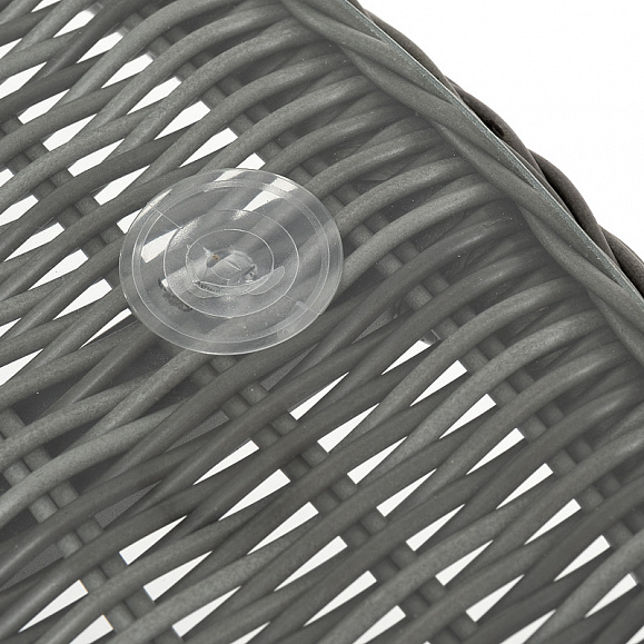 Эспрессо плетеный круглый стол, диаметр 118 см, цвет графит фото 7