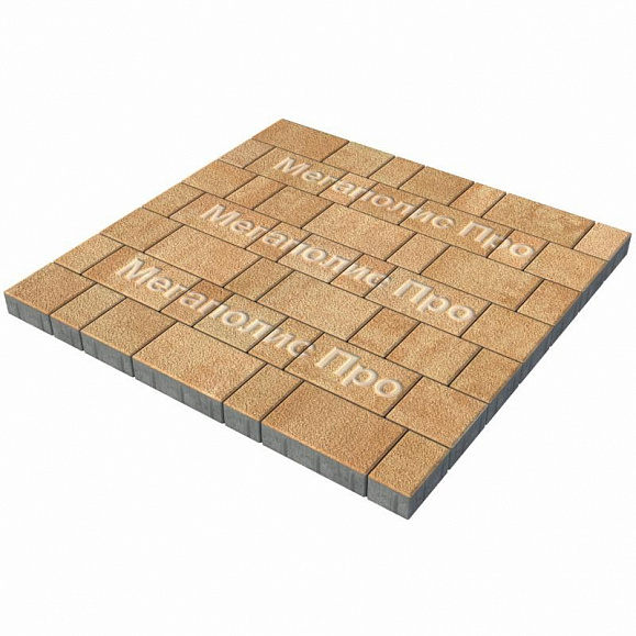 Тротуарная плитка Выбор Старый город Листопад А.1.Фсм.4 40 мм. Сахара Гранит фото 2