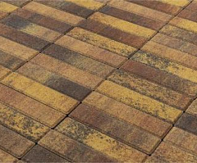 Тротуарная плитка Braer Прямоугольник ColorMix 200х50х60 мм Мальва