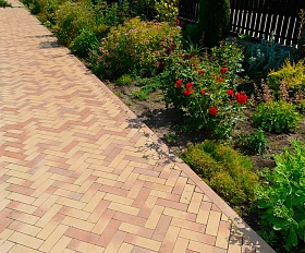 Тротуарная плитка Artstein Паркет 60 мм Color Mix Агат