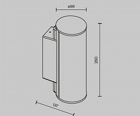 Настенный светильник (бра) Rock Maytoni O434WL-L12GF3K цвет Графит