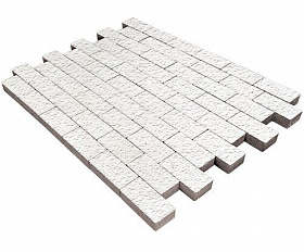 Тротуарная плитка Steinrus Прямоугольник Лайн 200х100х60 мм Белый Бассировка