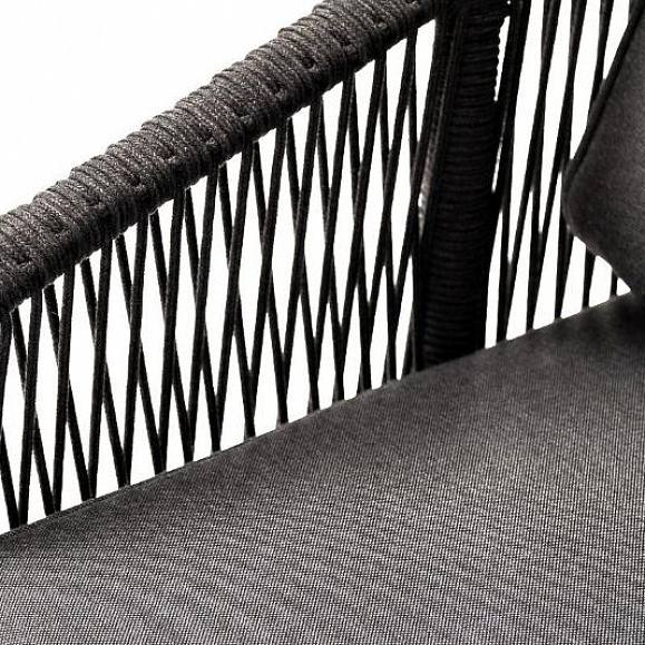Кресло Канны 4SIS из роупа (веревки), основание дуб, цвет темно-серый фото 6