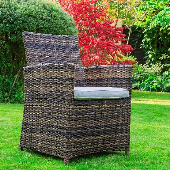 Обеденное кресло Fiona Royal Family из искусственного ротанга, цвет коричневый фото 1