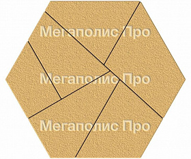 Тротуарная плитка Выбор Оригами Б.4.Фсм.8 80 мм Желтый Гранит