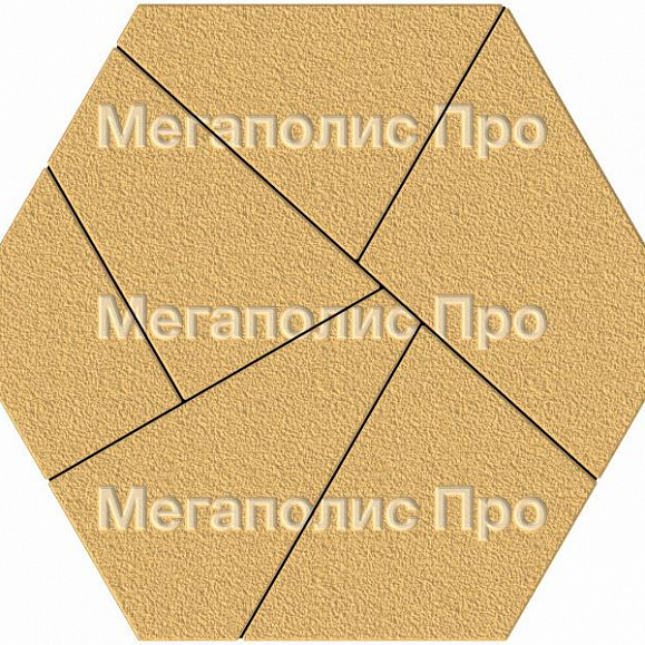 Тротуарная плитка Выбор Оригами Б.4.Фсм.8 80 мм Желтый Гранит фото 3