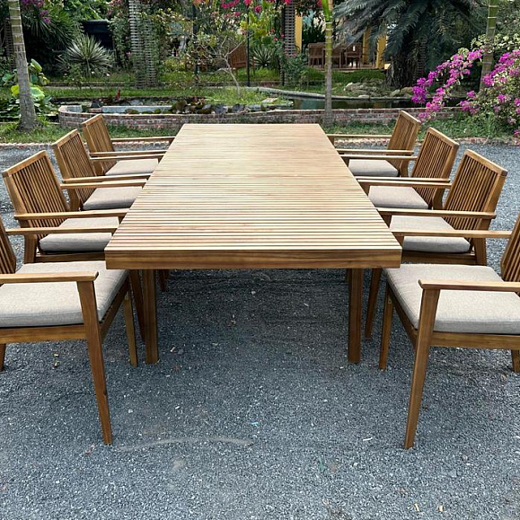 Обеденный стол из акации MONA раздвижной 179/263 см Joygarden фото 8