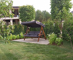 Качели Lyon Royal Family с серыми подушками