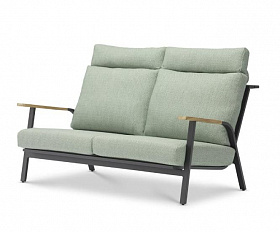 Комплект лаунж мебели Malmo Brafritid с 2-х местным диваном, антрацит/зелёный, алюминий