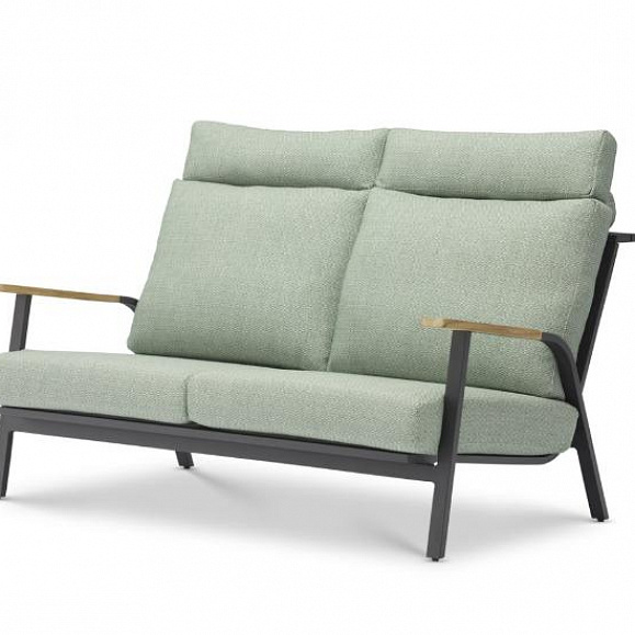 Комплект лаунж мебели Malmo Brafritid с 2-х местным диваном, антрацит/зелёный, алюминий фото 4