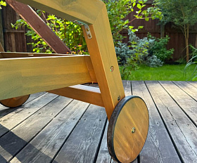 Шезлонг Paolo Royal Family на колесиках из акации