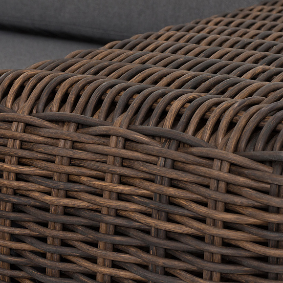 Капри кушетка из искусственного ротанга, цвет коричневый фото 6