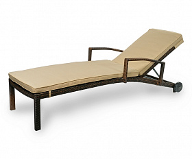 Плетеный шезлонг MILANO темно-коричневый Joygarden