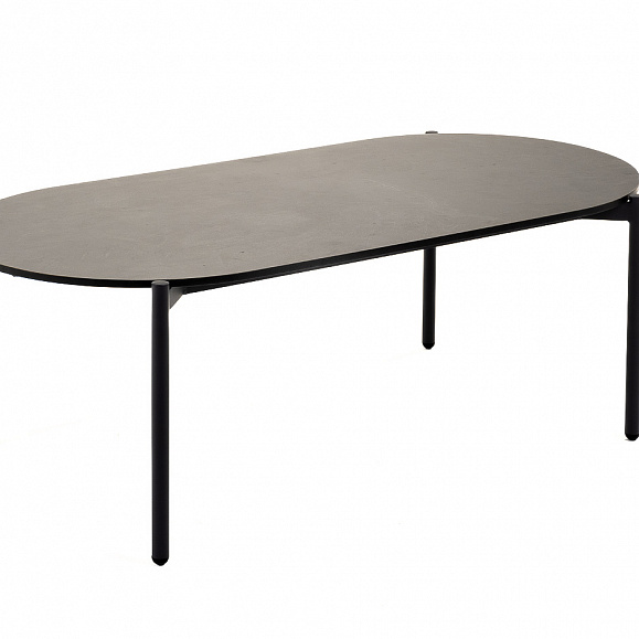 Диего журнальный стол из HPL 120х60 H40, каркас темно-серый (RAL7024), цвет серый гранит фото 1