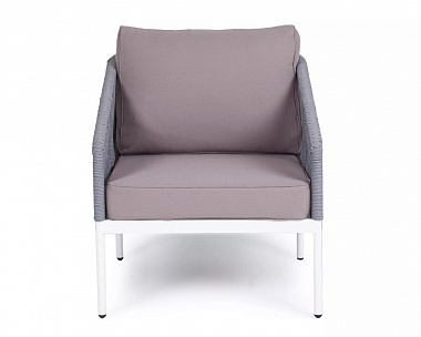 Кресло Канны 4SIS из роупа (веревки), цвет светло-серый