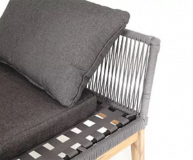 Лаунж-зона модульная Барселона 4SIS из роупа (веревки), каркас из акации