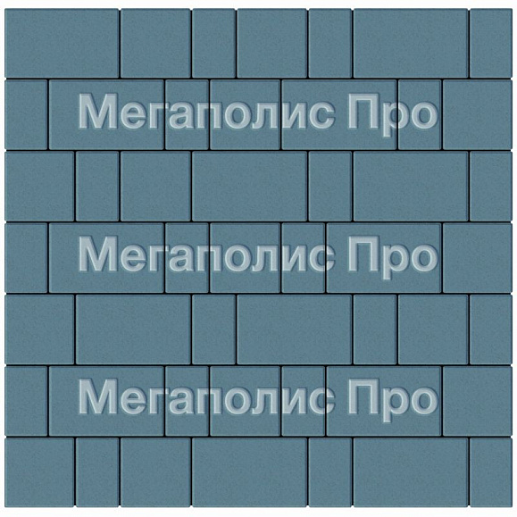 Тротуарная плитка Выбор Старый город А.1.Фсм.4 40 мм. Синий фото 3