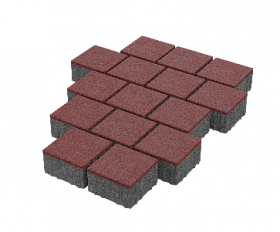 Тротуарная плитка Stellard Квадрат 150x150x80 мм Красный