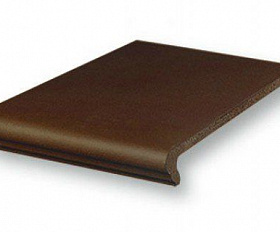 Клинкерная ступень флорентинер Stroeher Keraplatte Terra 210 braun, 345x240x12 мм