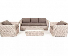 Лаунж-зона Капучино 4SIS из искусственного ротанга, цвет бежевый