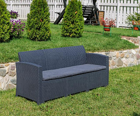 Диван трехместный Lana Royal Family из пластика, цвет графит