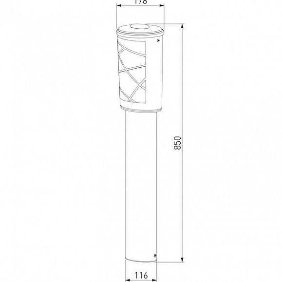 Уличный светильник Elektrostandard Premier F IP44 GL 1017F черный фото 4